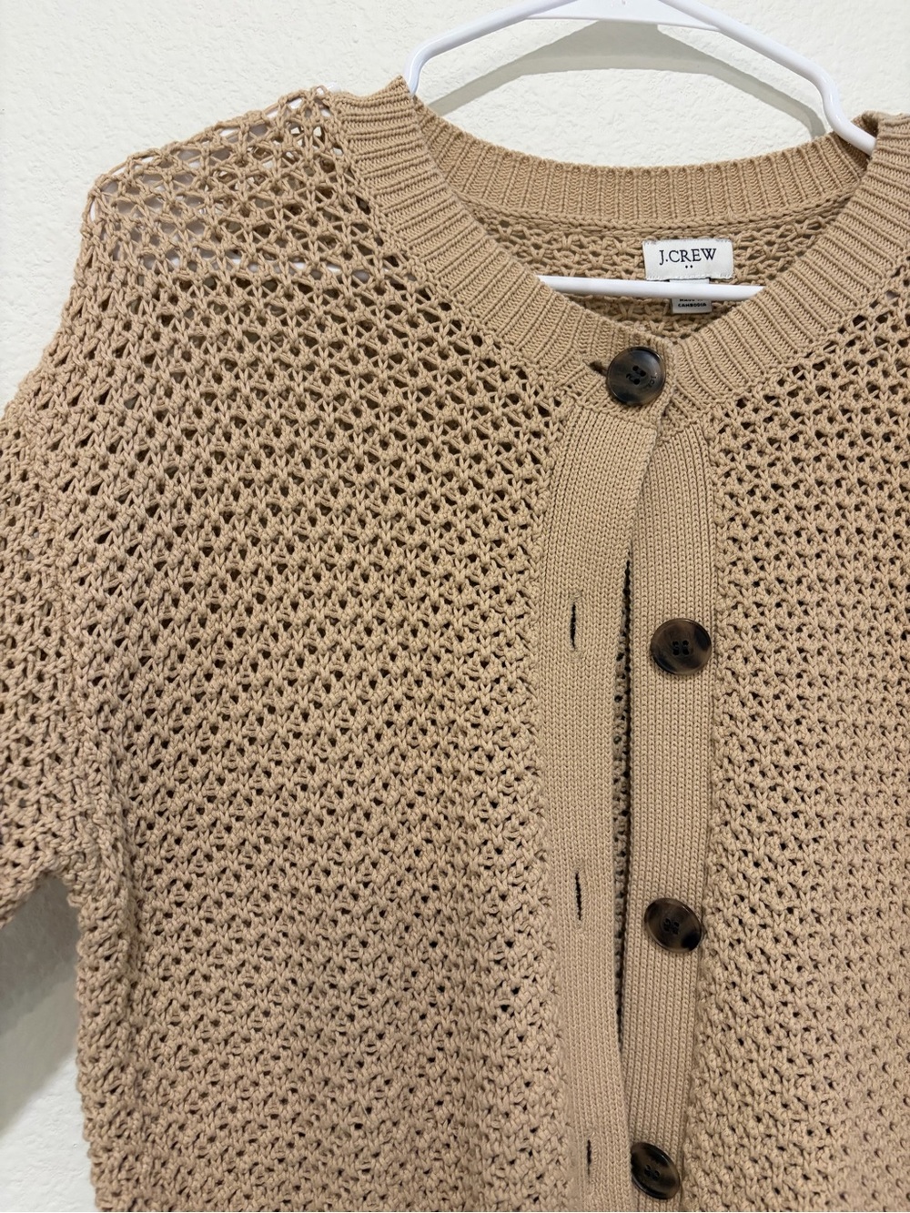 J. Crew Women’s Open-Knit Button Cardigan - Picture 2 of 5